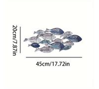 TEMU Decoración de Pared de de Peces Metálicos Huecos 2D , 1 Pieza, Estilo con Degradado , de Pared de Peces Nadando , Decoración para /Comedor/Temporal, Selección de Regalos para o Fiestas, 2D
