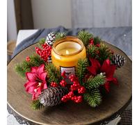 TEMU Decoraciones Navideñas con , , Agujas, , Portavelas de Escritorio y Coronas Perfumadas, Ideales para Navidad, Halloween, Pascua, Acción de Gracias, Día de la , Mesas de Boda