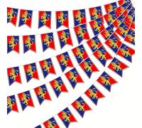 TEMU Decoraciones para fiestas medievales temáticas de fantasía con diseños de y banderas de , perfectas para celebraciones de de cuentos