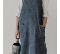 TEMU Delantal Coreano Japonés, Delantal de Lona Vaquera , Babero de Cocina, Ropa de Trabajo para Jardinería para Granjas y Floristerías, 1