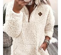 TEMU Desarrollo de Sudadera con Capucha y Cremallera de Larga, Gruesa y para Mujer, Talla Estándar de Moda