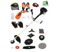 TEMU Desbrozadora a X52, 52cc, 3cv + Arnés + 7 discos de corte + kit de seguridad + hilo de recambio