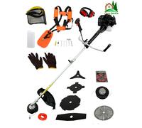 TEMU Desbrozadora a X65, 65cc, 4,8cv + Arnés + 7 discos de corte + kit de seguridad + hilo de recambio