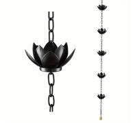 TEMU Desviador de agua de metal resistente a la corrosión, tratamiento anti-óxido , cadena de lluvia decorativa reforzada, de riego decorativo para jardín