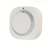 TEMU Detector de fotoeléctrico con de sonido y luz dual | batería, diseño de gorro de esquí, carcasa de plástico duradero, adecuado para la seguridad del hogar en interiores