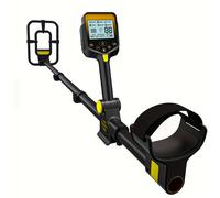 TEMU Detector de Metales Recargable Profesional para Adultos - Diseño Ajustable y Plegable, Bobina de Precisión 10", Gran Display LCD, Detección Dorada e Plateada, Batería al Litio