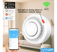 TEMU Detector de para pruebas de seguridad en el hogar, con control remoto a través de una aplicación, alarmas inalámbricas interconectadas con alertas de voz y capacidades de detección automática