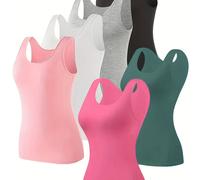 TEMU Día de San Valentín 6pcs Set, Tops de manga corta versátiles para mujeres, perfectos para capas en todas .