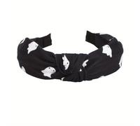 TEMU Diadema cruzada con estampado de fantasmas de dibujos animados de Halloween, lindo bandana para el cabello con patrón de calabaza y telaraña de araña