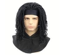 TEMU Diademas con para Hombres, Pelucas de Trenzas Falsas, Pelucas Tejidas Crochet, Pelucas Rizadas y Trenzadas para Uso Diario