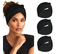 TEMU Diademas Extra Anchas para Mujeres, 6.5'' Bandas Turbante Nudo Antideslizantes, Diademas Boho para Cabello de Mujer, Deporte y Yoga, Paquete de 3