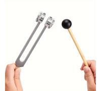 TEMU Diapasón de 128 Hz - Vibrador de oído profesional para de sonido y relajación, de oído manual con ventajas de resonancia ( para el del oído y la reducción del estrés)