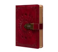 TEMU Diario con candado Cuaderno de escritura secreta vintage; Agenda diaria de planificación de cuaderno de notas de para y (8.5 × 5.8 pulgadas)