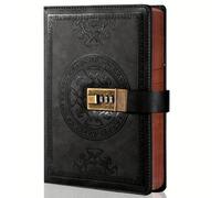 TEMU Diario con de bloqueo - Libreta de diario con bloqueo recargable tamaño A5, 240 páginas de rayas con páginas bloqueables, para adultos, viajes, oficina - 5.7” x 8.3”