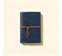 TEMU Diario de con relieve de hojas vintage, cuaderno de a de bolsillo con colgante y etiqueta de regalo, para útiles de oficina y , para regalar