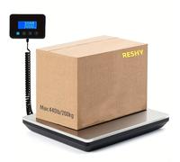 TEMU Digital RESHY, Precisión 440 lb con Función Hold/Peel, de Paquetes en Acero Inoxidable para Pequeñas Empresas, Oficinas y Almacenes