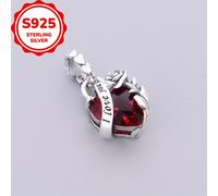 TEMU Dijes de plata 925 con forma de "" para pulseras o collares, perfectos para proyectos de joyería, regalo ideal para o San Valentín