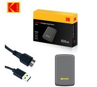 TEMU Disco Duro Externo Portátil KODAK de 2.5 Pulgadas | 500GB/1TB USB 3.0 Compatible con PS5, , PC, Mac Desktop, MacBook