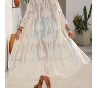 TEMU Diseño de moda bohemio y , encaje de cobertura, envoltura de playa clásica y elegante, ropa de baño y ropa de mujer.