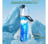 TEMU -- Diseño de rociar y beber, retención de hielo de 5 horas, ideal para exteriores/ciclismo/camping/fútbol/basketball/badminton/fitness y más, botella deportiva de refrigeración y portátil