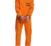 TEMU Disfraces de para hombres y mujeres de Halloween, uniformes de prisión, mono naranja para prisioneros, mono de Halloween, trajes para , ropa de trabajo para adultos
