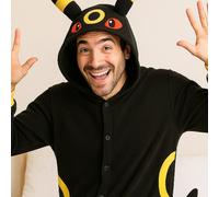 TEMU Disfraz de Plus Umbreon Pokémon con Capucha y Bolsillos para de , 100% Poliéster, Otoño e Invierno, Casual, y Uso Diario, Tallas S - XXL (145 - 195 Cm)