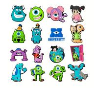 TEMU DISNEY 16 piezas de dijes planos 2D de PVC, pegatinas y calcomanías de ciclismo, adecuados para decoración de ciclismo, dijes para deportes al , hebillas de decoración de PVC para ciclismo