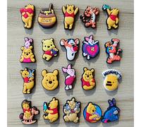 TEMU Disney 20 piezas de dijes planos 2D de PVC, pegatinas y calcomanías de ciclismo, adecuados para decoración de ciclismo, dijes para deportes al , hebillas de decoración de PVC para ciclismo