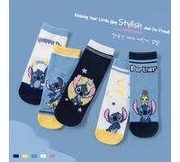 TEMU Disney - 5 de Calcetines de Stitch - ¡ tu amor por el alienígena azul ! Ligeros, cómodos e ideales para uso diario o como regalo para los entusiastas de Lilo & Stitch