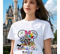 TEMU Disney, Mágica Disney: Un Viaje por el Encanto 2025, Camiseta Extra Grande y Holgada para , Camisetas Gráficas Más Vendidas en Mujer, Ropa Casual Talla Grande, Regalo