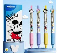 TEMU Disney Productos - 4 Bolígrafos Retráctiles de Gel con Diseño Esponja para Manual, , Pluma Firma Disney, Corrección, Regalo , Uso Profesional en : , Minnie y