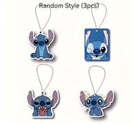 TEMU Disney Stitch Ambientador de Aire para Coche, de Madera con Aroma a Dibujos Animados, Tabletas Perfumadas de Aromaterapia de Larga Duración para la Eliminación de Olores en Vehículos