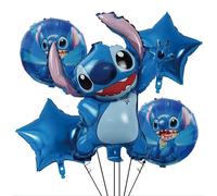 TEMU Disney Stitch y Tema de Tira Stitch y Cartón Letra Banner Decoración de Tira Flor Un Año Banquete Decoración de Pared Accesorios Incluyendo Flash Stitch