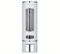 TEMU Dispensador de jabón de pared de 400 ml para cosméticos, presión manual, sin necesidad de perforación, ideal para gel de ducha y champú en el hogar