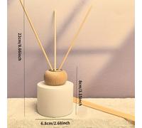 TEMU Dispensador de Perfume de Vidrio Vacío para Aromaterapia con Aceites Esenciales de Ratán, Contenedor Decorativo para Hoteles y B&B de Lujo de Grado Estrella