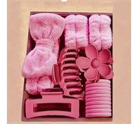 TEMU disponibles, 16 unidades de bandas para la cabeza de facial de terciopelo coral, bandas para el cabello, pulseras y bandas para el cabello de mujer, accesorios de clip de cabello floral