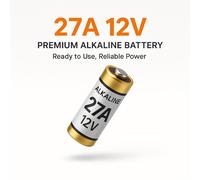 TEMU Disponibles en paquetes de 5 pilas alcalinas 27A 12V, ideales para controles remotos, timbres, dispositivos inteligentes para el hogar - Energía de larga duración, de 5 años