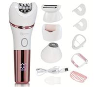 TEMU Dispositivo de Depilación Hatteker 4 en 1 para Axilas, Piernas y Zona Bikini, Recortadora Eléctrica y Exfoliador