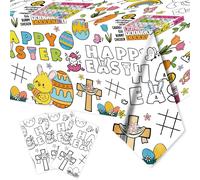 TEMU 【Diversión Creativa】 de Colorear de Pascua para Niños - 47.2" x " Cubierta de Mesa de Papel Jumbo con Diseños de , , - Ideal para Actividades de Fiesta, Diversión en el Aula y Decoraciones de