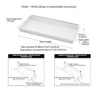 TEMU Divisor de cajón ajustable, cesta extraíble expandible para almacenamiento de utensilios de cocina, organizador de gabinete delgado con niveles superior e inferior