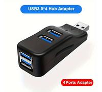 TEMU divisor USB 3.0 de 4 puertos, adaptador multipuerto de velocidad, con interfaz USB-C, para portátil, PC, USB, de tarjetas