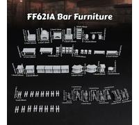 TEMU Dnd Ff621a-E Set de | Juegos de Mesa RPG de 28 mm, Juego de Mesa , Adiciones para la Construcción de de - Muebles de Bar, Piso, Pared, Ventana, Puerta en Plástico de 3Dmagic