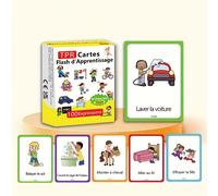 TEMU Domina 100 frases en francés con 50 tarjetas TPR - Diseñado para niños - Ideal para practicar el en casa o en - ¡Amplía tu vocabulario con aprendizaje basado en acciones!