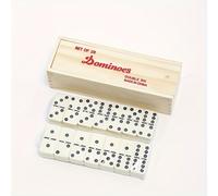 TEMU Domino para Adultos, Juego de Mesa , Set de Domino 28 Piezas en de Madera para 2-4 Jugadores