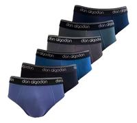 TEMU Don Algodon | Pack 6 Slips Para Hombre | Suaves | Transpirables y Resistentes | 1 por Color | Negro, Azul, , Verde, ,