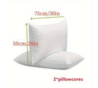 TEMU Dos almohadas de microfibra de poliéster de tamaño completo, ideales para duermen