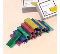 TEMU Dos Cajas Conteniendo 1600 Grapas de Color - Tamaño Estándar 24/6, Disponibles en Varios Colores, Ideales para Papelería de Oficina y Escolar, Fabricadas con Diferentes Materiales Metálicos