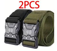 TEMU Dos Cinturones para Hombre con Hebillas Rápidas, Cinturón Táctico Elegante y Duradero para Hombre, Cinturón Táctico para Hombre, Cinturón Táctico para Hombre, Cinturón Táctico para Hombre