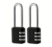 TEMU Dos de gancho largos con un de 4.5 mm de grosor, adecuados para taquillas de gimnasio, de cajas de herramientas, color negro, versátiles en su uso