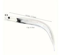 TEMU Dos Imitaciones de Pez de Cinta Hechas de Material de PVC, Suaves y Flexibles, Ideales para la Pesca y la Pesca en Barco, Equipadas con Bandas Reflectantes para una Mejor Atracción de Peces